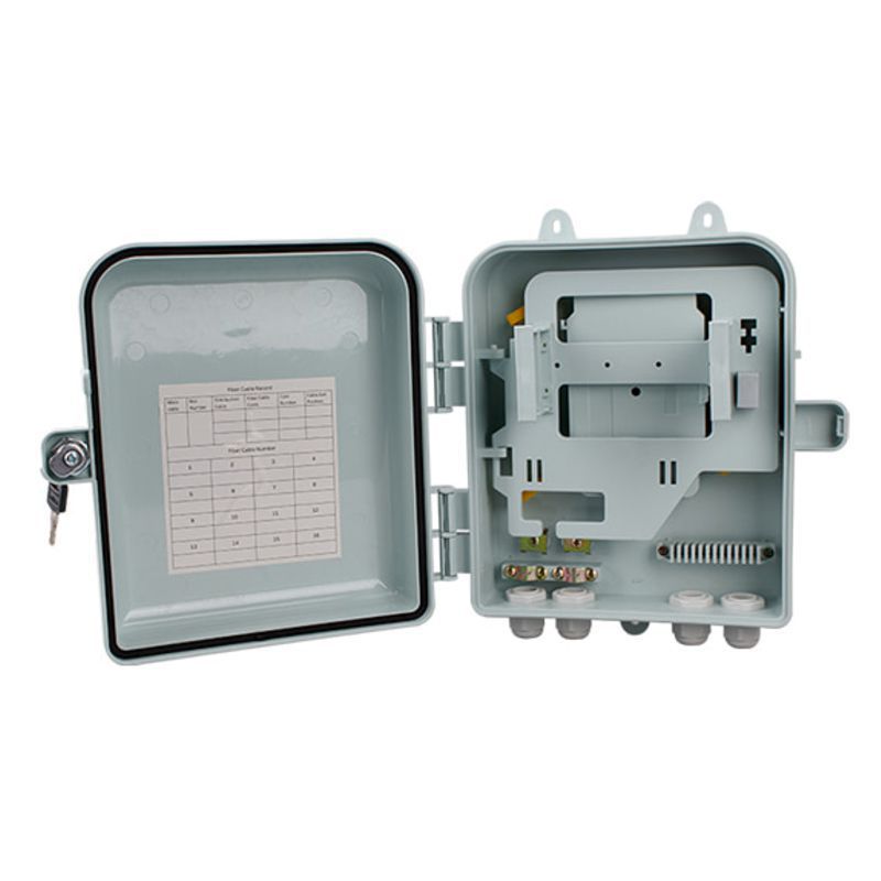 2 Port Fiber Cable Joint Box For FTTH Network, 16 Splices