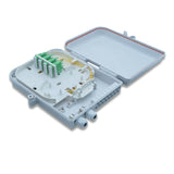 16 port outdoor fiber optic distribution box with sc apc adapter and connectorized pigtail