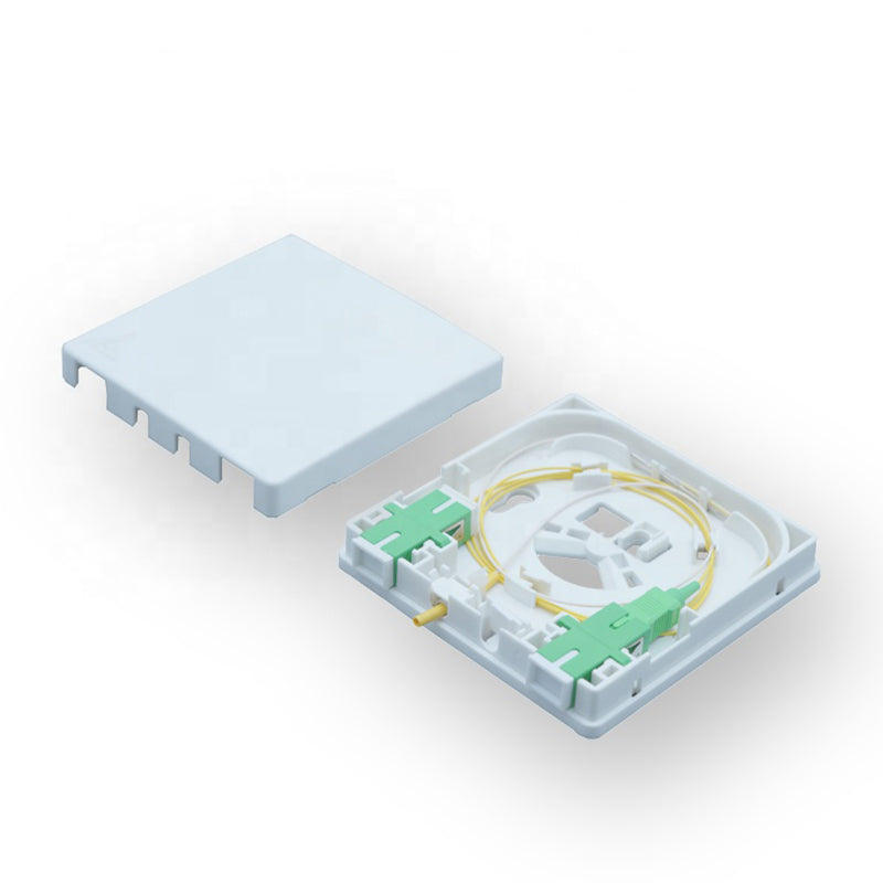Indoor Fiber Termination Box With 2 SC LC Adapter Ports, 2 Splices