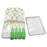 4 port indoor fibre termination box with distribution panel for 4 splices