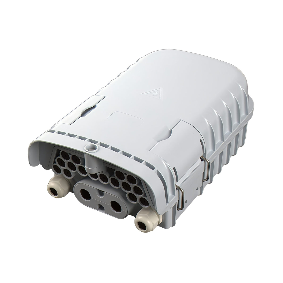 waterproof 16 port fiber splitter distribution box with 3 cable inlet for splices and 1x16 splitting