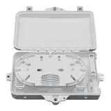 ftth fttd 4 port wall mounted fiber distribution box for 4 splices and splitting