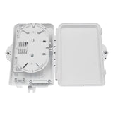 indoor 4 port wall mounted fiber distribution box for 4 splices and 1x4 splitting