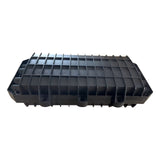 4 in 4 out inline fiber optic joint enclosure box with 8 pcs splice tray for 192 cores splice