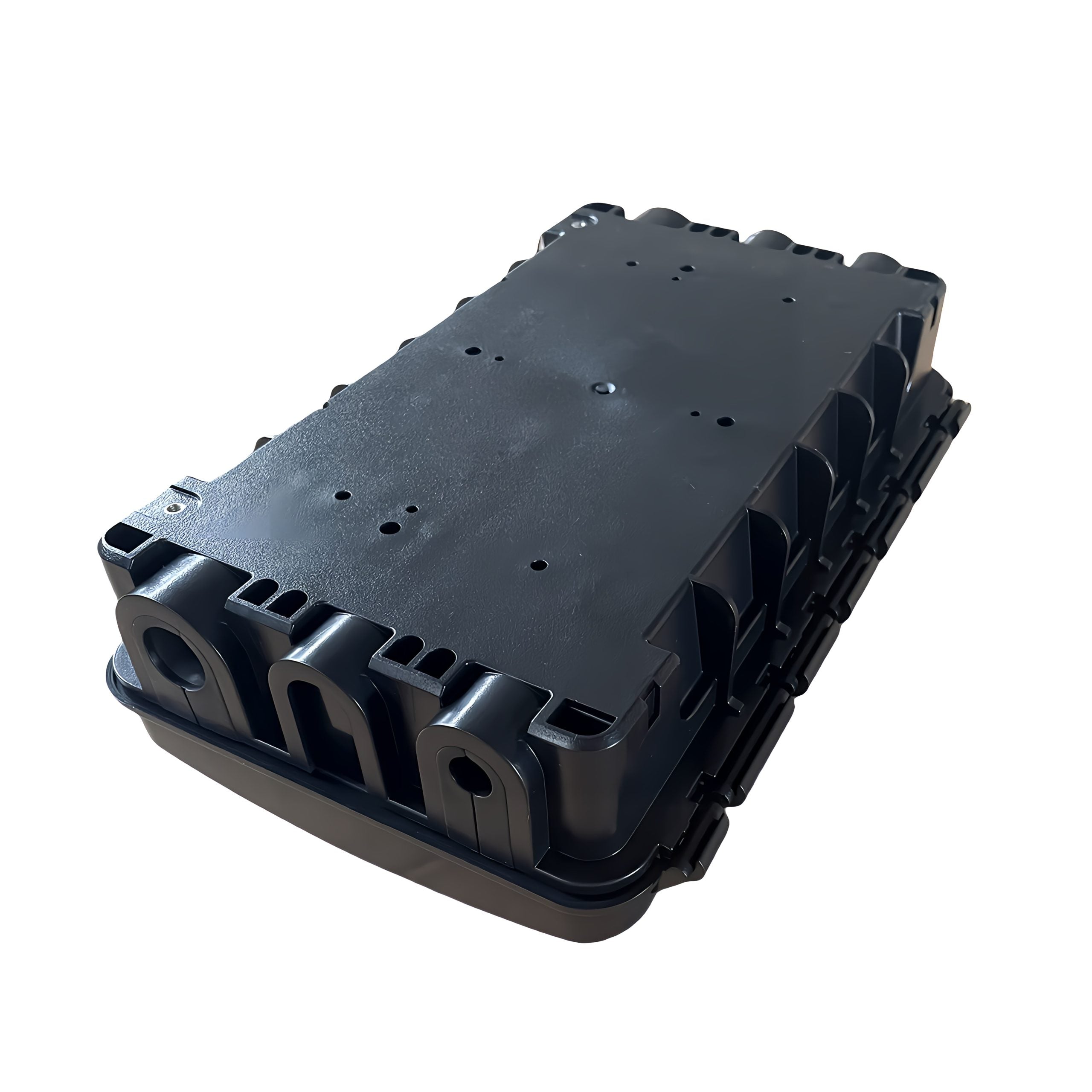 the back of Horizontal waterproof 72 core fiber optic splice closure