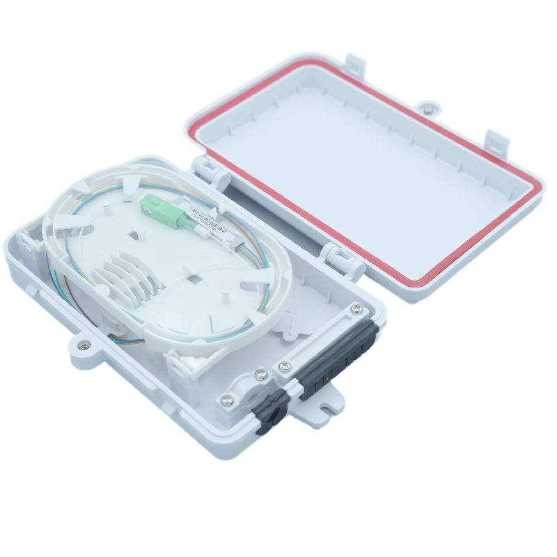 fiber distribution box for 1X4 mini splitter and 8 cores termination