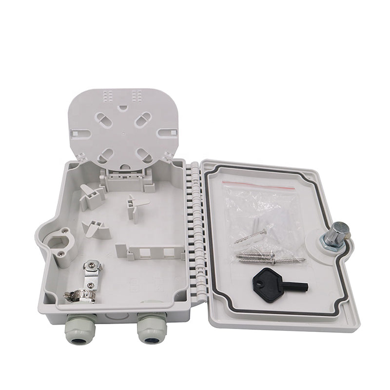 outdoor 4 cores fiber termination box with one cable access point